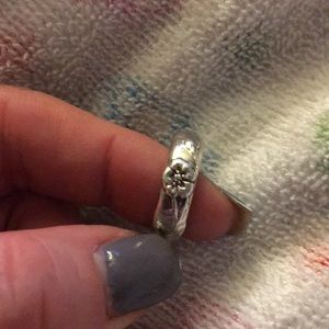 Beautiful hibiscus silver Tiffany ring